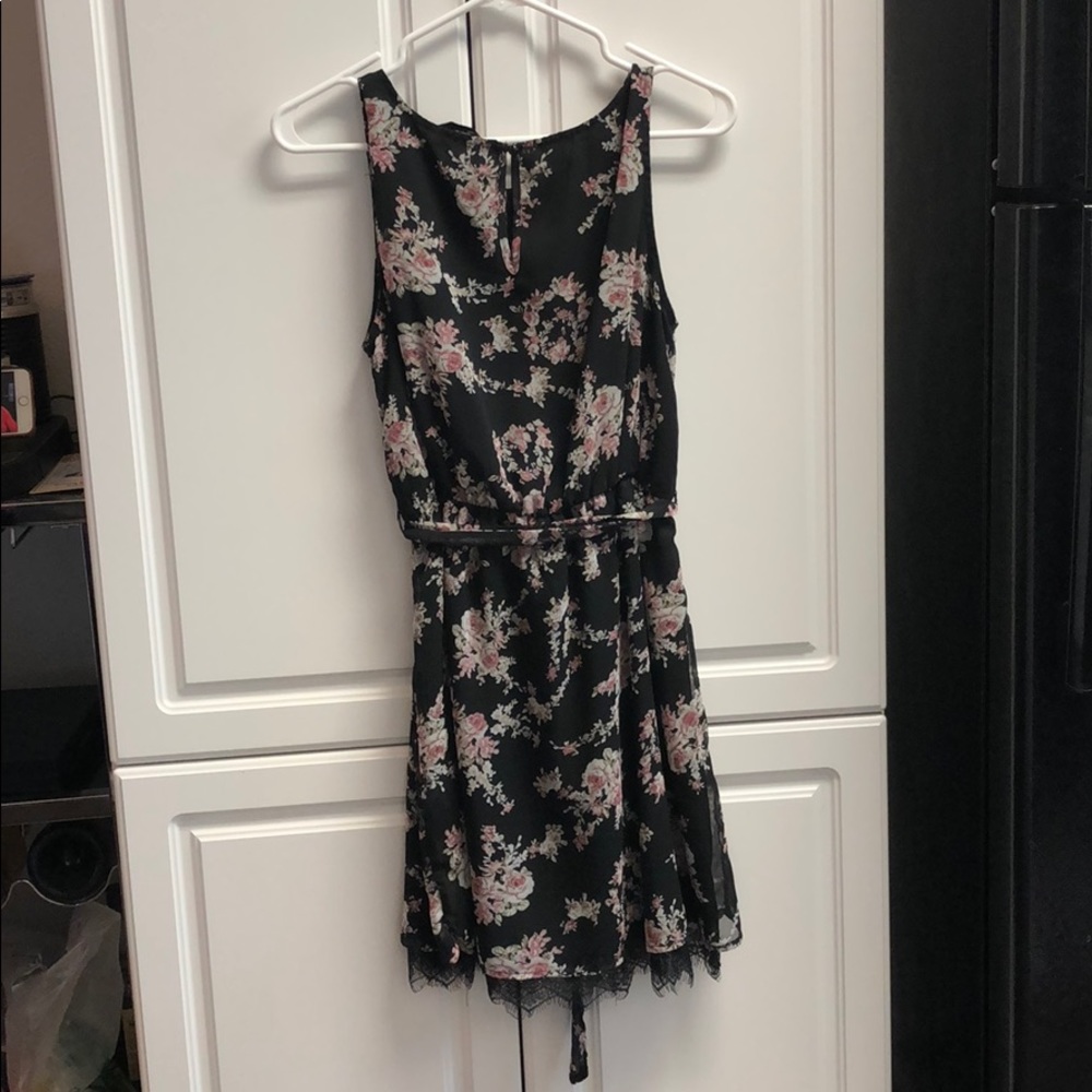 Black and floral dress